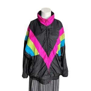 Vintage Clipper Bay Ski Jacket Women's Medium Black Multicolor